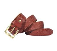 AGUTALITHIC Ceinture en Nubuck Vieilli Et Gaufré Western Sangle en Cuir De Vachette Véritable Boucle à Rouleau Dorée pour Homme Et Femme(105cm/41, Brown)