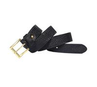 AGUTALITHIC Ceinture en Nubuck Vieilli Et Gaufré Western Sangle en Cuir De Vachette Véritable Boucle à Rouleau Dorée pour Homme Et Femme(105cm/41, Black)