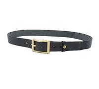 AGUTALITHIC Ceinture Homme Femme épaisseur 4,5 Mm Sangle De Taille en Cuir Véritable Boucle Carrée Vintage en Laiton Massif Emballage Cadeau(130cm/51, Black)