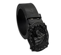 AGUTALITHIC Ceinture Motif Gaufré Western Cowboy-Cowgirl Boucle en Relief Gravure Floral Vintage Têtes d'animaux Sangle De Taille en Cuir PU(125cm/49, C)