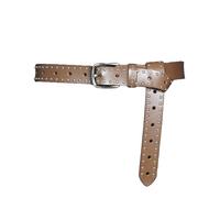 AGUTALITHIC Femme Ceinture en Cuir Cloutée Gothique Punk Rock Rivets Ronds en Métal Cowgirl Western Sangle De Taille pour Jeans Et Pantalons(115cm/45, Caramel)