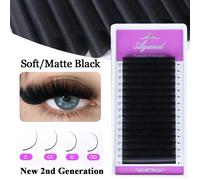AGUUD nouvelles Extensions de faux cils individuels Volume russe cils Super mat noir doux cachemire cils Premium classique cils Matte black