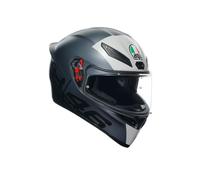 AGV - K1 S AGV E2206, Casque Moto ECE, Style Course avec Spoiler, Aérations et Visière Résistante aux Rayures, Champ de Vision de 190°, Compatible avec Interphones, Limit 46, Unisex, M
