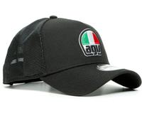 Dainese Mixte Agv 9forty Trucker Snapback Cap Casquette d été avec visière incurvée, Noir, N EU