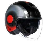 AGV Casque Jet ETERES Levanto Noir/Argent/Rouge 2XL