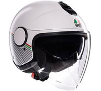 AGV Eteres Capoliveri, casque à réaction M Mat Blanc/Gris/Rouge/Vert Mat Blanc/Gris/Rouge/Vert