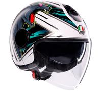 AGV Casque moto Eteres Ghepard Matt White / Black / Green S