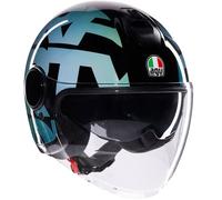 AGV Eteres Lido 46, casque à réaction XXL Noir/Bleu Noir/Bleu