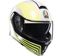 AGV Casque moto Streetmodular E2206 Iseo Matt White / Black / Yellow Fluo S
