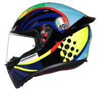 AGV Essais d'hiver K1 S Rossi 2020 Casque Intégral Noir/Jaune/Bleu/Vert 2XL unisex