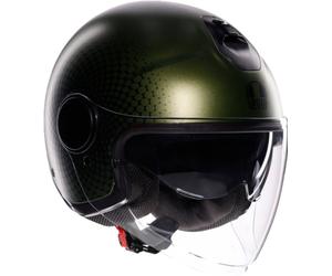 AGV Eteres Andora Casque jet, noir-vert, taille XS pour homme
