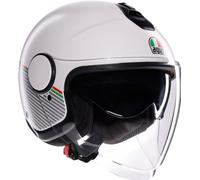 AGV Eteres Capoliveri, casque à réaction S Mat Blanc/Gris/Rouge/Vert Mat Blanc/Gris/Rouge/Vert