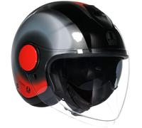 AGV Eteres Levanto, casque à réaction L Noir/Argent/Rouge Noir/Argent/Rouge