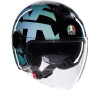 AGV Eteres Lido 46 Casque jet, noir/bleu, Taille XXL (63/64)