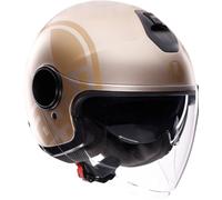 AGV Eteres Sirolo Casque jet, blanc-or, taille 2XL pour homme