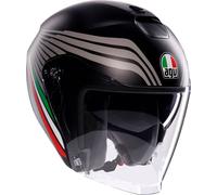 AGV Irides Bologna, casque à réaction XXL Mat Noir/Gris/Rouge/Vert Mat Noir/Gris/Rouge/Vert