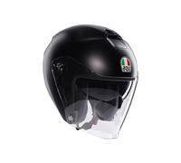 AGV - IRIDES E2206, Casque Moto Jet, Open Face Unisex Helmet, Écran Anti-Rayures et Protection UV, Matt Black, L