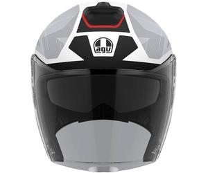 AGV IRIDES TRIESTE Jethelm schwarz-weiss-rot S