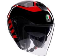 AGV Irides Valenza, casque à réaction XS Mat Gris/Noir/Rouge Mat Gris/Noir/Rouge