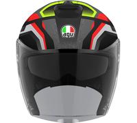 AGV Casque jet IRIDES Zurigo Noir/Rouge/Jaune fluo