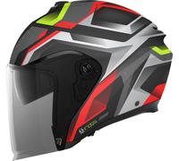 AGV Irides Zurigo, casque ouvert S Noir/Rouge/Jaune Néon Noir/Rouge/Jaune Néon