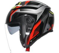 AGV IRIDES ZURIGO Jethelm schwarz-rot-gelb XS