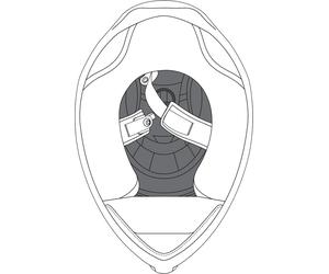 AGV K-1 S Coussinets de couronne pour casque, noir, Taille ML
