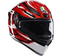 AGV K-1 S Lion Casque, Noir/Rouge/Blanc, Taille XXL (63/64)