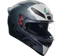 AGV - K1 S AGV E2206, Casque Moto ECE, Style Course avec Spoiler, Aérations et Visière Résistante aux Rayures, Champ de Vision de 190°, Compatible avec Interphones, Limit 46, Unisex, L