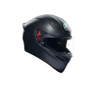 AGV - K1 S E2206, Casque Moto Intégral ECE, Style Racing avec Spoiler Aérodynamique, Entrées d’Air et Visière Anti-Rayures, Champ de Vision 190°, Prédisposition Intercom, New Model - Matt Black, M