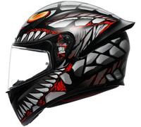 AGV K1 S LYZARD Integralhelm matt schwarz-grau-rot L