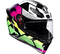 AGV K1 S Punkpulse S26, casque intégral L Noir/Mauve/Vert Néon/Blanc Noir/Mauve/Vert Néon/Blanc