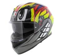 AGV K3 Birdy 2.0 Casque de moto Gris Jaune Rouge - Taille XXL