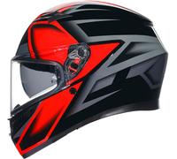 AGV K3 Compound, casque intégral S Noir/Rouge Noir/Rouge