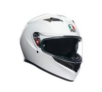 AGV K3 ECE 22-06 Mono, Casque Intégral De Moto ECE 22-06 Avec Pare-soleil, Blanc Soie, XS