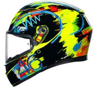 AGV K3 Rossi Winter Test 2019, casque intégral L Jaune Néon/Noir/Rouge/Bleu Jaune Néon/Noir/Rouge/Bleu