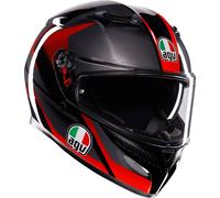 AGV K3 Striga Casque, Schwarz/Grau/Rot, L (59/60)