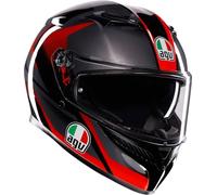 AGV K3 Striga Casque, Schwarz/Grau/Rot, L (59/60)