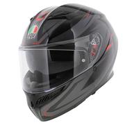 AGV K3 Syth Casque de moto brillant noir rouge