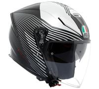 AGV K5 Jet Evo Control Casque jet, noir-blanc-rose, taille M pour homme