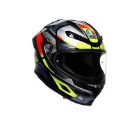 AGV K6 S Erazer Casque De Moto (Noir/Rouge/Jaune) Taille: M (57)