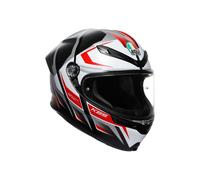 AGV K6 S Karve Casque De Moto (Noir Mat/Blanc/Rouge) Taille: L (59)