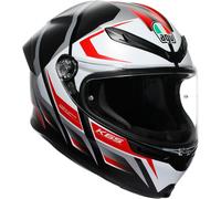 AGV K6 S Karve, casque intégral L Mat Noir/Blanc/Rouge Mat Noir/Blanc/Rouge
