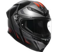 AGV K6 S Karve Casque, noir mat/gris/rouge, Taille XL (61/62)