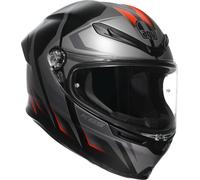 AGV K6 S Karve Casque, noir mat/gris/rouge, Taille XXL (63/64)