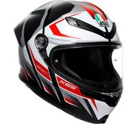 AGV K6 S Karve S26, casque intégral S Mat Noir/Blanc/Argent/Rouge Mat Noir/Blanc/Argent/Rouge