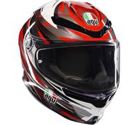 AGV K6 S REEVAL Integralhelm weiss-rot-grau XL