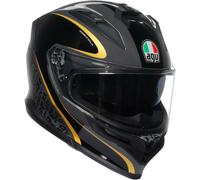 AGV K7 Flow 46 Casque, Noir/Gris/Or, Taille XS (53/54)