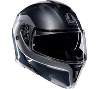 AGV Streetmodular Levico, casque rabattable M Gris Foncé/Argent Gris Foncé/Argent