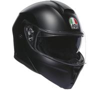 AGV Streetmodular ECE 22-06 Mono, Casque De Moto Modulable Homologué ECE 22-06 P/J avec Pare-Soleil, Noir Mat, XXL